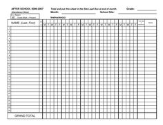 free attendance sheets