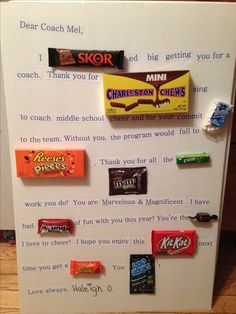 Candy Gram Card For A Softball Coach Gift Basket Ideas Candy Gram Card For A Softball Coach Gift Basket Ideas Pinterest Grams Gifts And Volleyball