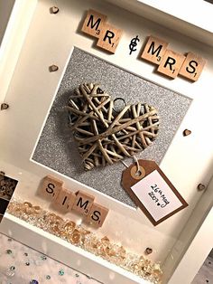 mr and mrs jackson handmade personalised scrabble memory frame