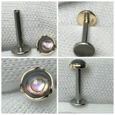 PAIR-Super Clear Pronged Gem Gold Plate Double Flare Ear Plugs 06mm//2 Gauge Bod