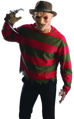 rubies mens nightmare on elm st freddy krueger shirt mask halloween costume - Freddy Krueger Halloween Decorations rubies mens nightmare on elm st freddy krueger shirt mask halloween costume - Freddy Krueger Halloween Decorations