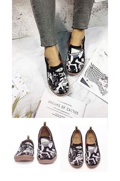 Mens Casual Sneaker Band Poster Design Slip-on Loafer Flat Fashion Walking Shoes