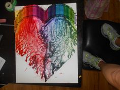 Melted Crayon Art In A Heart I Wanted Different Twist 1 Line Melted Crayon Art In A Heart I Wanted Different Twist 1 Line