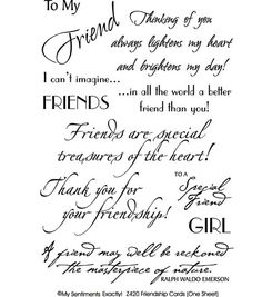 24 best card sentiments friendship images on pinterest cards