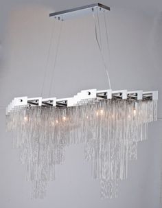 Bethel International H0153c Ho Series Eight Light Aluminum Chain Bethel International Lighting Furniture Mirror Accessories