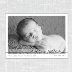 simple birth announcement
