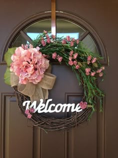 10 Minute Diy Front Door Wreath Making Home Pinterest Everyday Wreath Welcome Spring Hydrangea By Flowenka