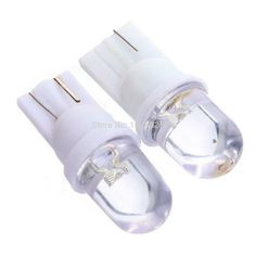 uxcell 2 Pcs DC12V Cambus LED Wedge Car Auto Side Parking Tail Light Bulb White 10W