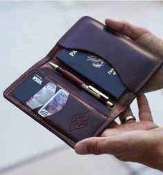 NO.06 Leather Passport Wallet Crazy Horse Brown
