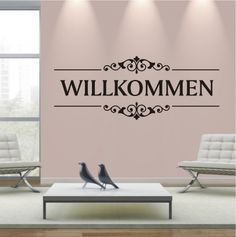 Wandtattoo Willkommen Wohnzimmer Flur,Diele