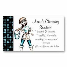 housekeeping business cards ideas