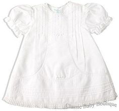Vintage Fine Batiste Hemstitched// Embroidered Infant Small Collar Set NOS White