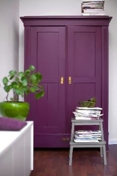365 Best Purple Painted Furniture Images In 2019 Decoração Com A Cor Ultra Violet Armoire Purple Cabinets Painted Furniture