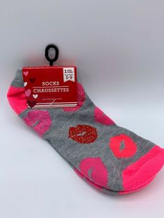 Pink Birthday Celebration Cotton Novelty Socks Est 1988 Hot Pink Socks