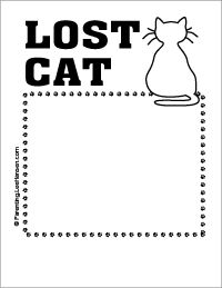 missing animal flyer