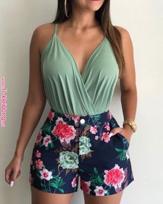 Enterizo Dama Short Ropa Mujer Fresca Moda Verano Enterizo Dama Short Ropa Mujer Fresca Moda Verano