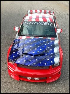 mustang ford 2007 custom stryker american paint flag charity cars auctioned cool gt muscle jobs patriotic reconnect benefit operation warrior