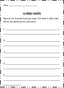 Blank Glossary Template Chart Designs Blank Glossary Template Chart Designs