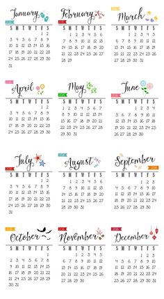 free printable calendars 2017 cute