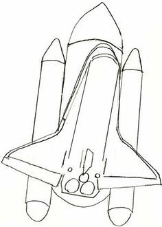 How to Draw the NASA Space Shuttle, Step by Step, Space Crafts, Sci-fi