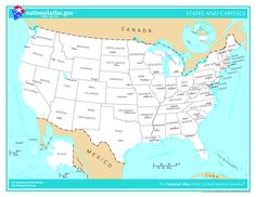 Map Of United States Capitals | DIY United States Magnets - Milk and