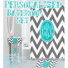 151 Best Shower Curtain Images Case Sfu Tende Custom Personalized Monogrammed Designer Bathroom Set Shower Curtain Hand Towel Bath Chevron