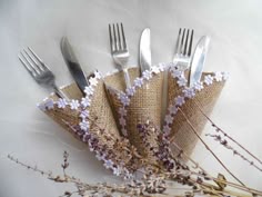 100 Rustic Country Burlap Wedding Ideas You Ll Love Silverware Holder Burlap Cutlery Rustic Wedding Accessories Table Decoration Set Of 60