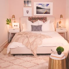 💋💋 Roxana 💕💕 Simple Bedroom Ideas For Small Rooms, Bedroom Decor For Small Rooms, Bed Room, Pink Bedrooms, Bedroom Makeover, Bed, Small Bedroom, Apartment Decor