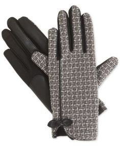 NEW $180 ISOTONER Men/'s Leather Gloves Black SMARTOUCH TOUCHSCREEN WINTER Size M