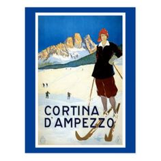 Vintage Italian Valle D/'Aosta Winter Sports Tourism Poster A4//A3//A2//A1 Print