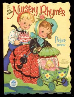 7 Best Antique Children S Cloth Books Images Animal Merrill Company Best Loved Nursery Rhymes Picture Book 1536 1956