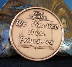 Step 9 Copper Twelve Step Medallion AA NA Recovery 12 Steps Serenity Prayer