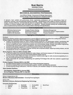 mechanical engineer sample resumes
