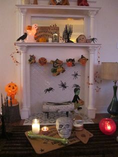 my living room needs a mantel if only for decorating halloween mantel by devotedsatellite