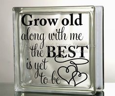 grow old along with me the best is yet to be by vinyldecorboutique christmas glass blocks - Christmas Decals For Glass grow old along with me the best is yet to be by vinyldecorboutique christmas glass blocks - Christmas Decals For Glass