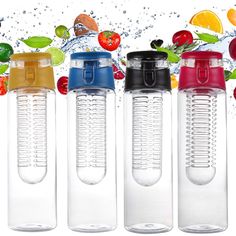 500ML Portable Fruit Infuser Travel Camping Sports Gym Water Bottle BPA Free TR