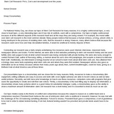 argumentative essay on stem cell research