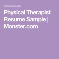 physiotherapist resume
