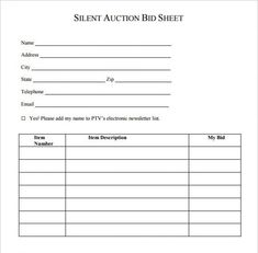 Free Bid Sheet Template Endearing Sample Silent Auction Bid Sheet Silent Auction Bid Sheet Templates . Free Bid Sheet Template Extraordinary Sample Silent Auction Bid Sheet Silent Auction Bid Sheet Templates .