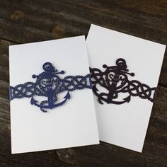 Nautical Theme Destination Wedding Invitation Anchor Navy Blue 18 Laser Cut Wedding Invites We Love