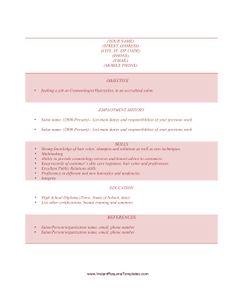 free hair stylist resume template