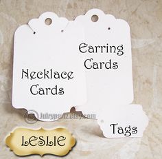 jewellery hang tags