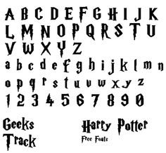 harry potter skrift
