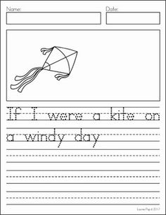 my kite book freebie a printable reader with a plethora kite writing template