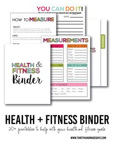 free health and fitness planner