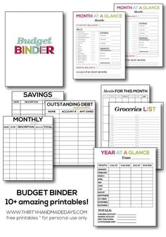 monthly budget planner printable