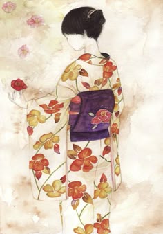 粋な着物後ろ姿