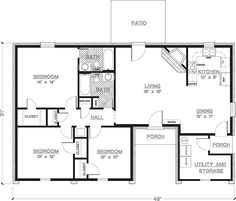 Simple House Plan With 2 Bedrooms 2 bedroom house plans 1000 square feet | 1000 square feet, 2 Simple House Plan With 2 Bedrooms 2 bedroom house plans 1000 square feet | 1000 square feet, 2