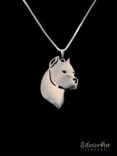 Dog Crystal Necklace Collection Exceptional Gift Dogo Argentino Pendant