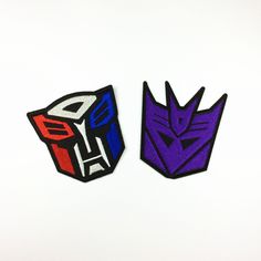 Transformers Logo Optimus Prime Autobot Decepticon Embroidered Hook Patch B6